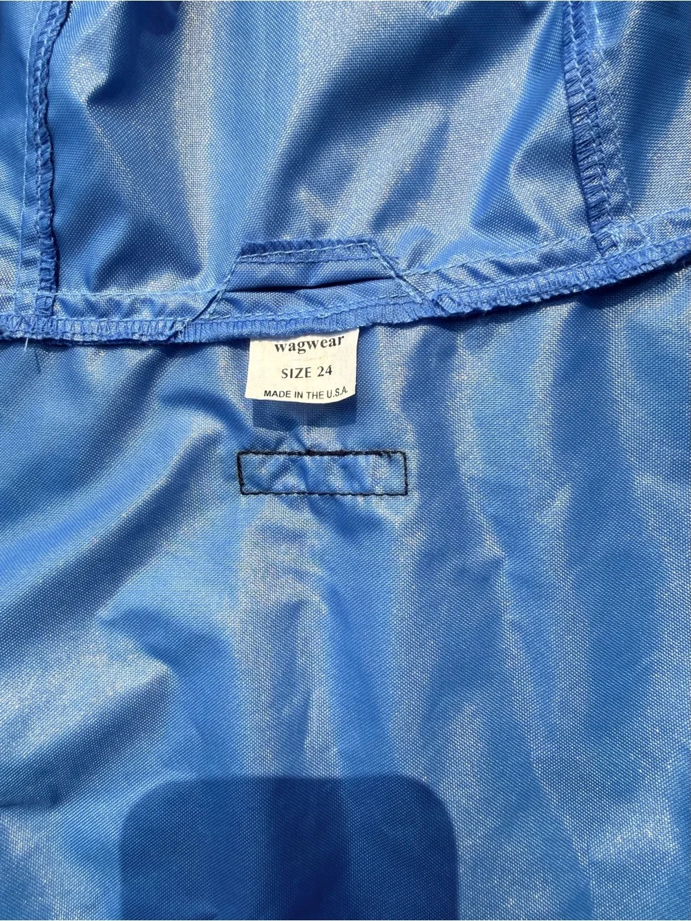 Wagwear Dog Rain Jacket Coat w/Hood & Leg Blue Slicker Raincoat Waterproof Sz 24